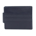Marineblau-Grau - Back - Eastern Counties Leather - "Max"  Leder Brieftasche Dreifach gefaltet für Herren-Damen Unisex