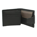 Schwarz-Blaugrün - Back - Eastern Counties Leather - "Max"  Leder Brieftasche Dreifach gefaltet für Herren-Damen Unisex