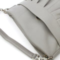 Hellgrau - Lifestyle - Eastern Counties Leather - Damen Handtasche "Leona", Gerafft, Leder