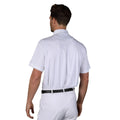Weiß - Back - Aubrion - Hemd Schlaufe für Krawatte für Herren  kurzärmlig