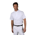 Weiß - Side - Aubrion - Hemd Schlaufe für Krawatte für Herren  kurzärmlig