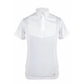 Weiß - Front - Aubrion - Hemd Schlaufe für Krawatte für Herren  kurzärmlig