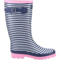Blau-Weiß-Pink - Side - Cotswold - Damen Gummistiefel "Chilson", Mit Streifen