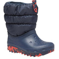 Marineblau - Front - Crocs - Kinder Stiefel "Classic Neo Puff"