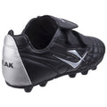 Schwarz-Silber - Side - Mirak Forward Jungen Fußball-Rugby Schuhe mit Klettverschluss