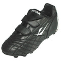 Schwarz-Silber - Front - Mirak Forward Jungen Fußball-Rugby Schuhe mit Klettverschluss