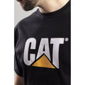 Schwarz - Close up - Caterpillar Herren Kurzarm-T-Shirt mit CAT-Logo