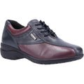 Marineblau-Bordeaux-Rot - Front - Cotswold - Damen Oxford-Schuhe "Salford 2", Leder