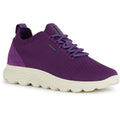 Violett - Front - Geox - Damen Sneaker "Spherica", Leder