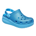 Sauerstoff Blau - Front - Crocs - Kinder Clogs "Classic Cutie", Glitzer
