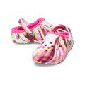 Pink-Gelb-Weiß - Side - Crocs - Kinder Clogs "Classic", Marmoriert, Gepolstert