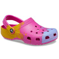 Pink-Violett-Gelb - Front - Crocs - Herren-Damen Unisex Clogs "Classic", Ombre