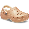 Shiitake - Front - Crocs - Damen Clogs "Classic Platform", Glitzer