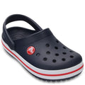 Marineblau-Rot - Front - Crocs - Kinder Clogs "Crocband"
