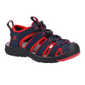 Marineblau-Rot - Front - Cotswold - Kinder Sandalen "Marshfield", recyceltes Material