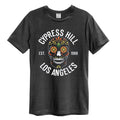 Anthrazit - Front - Amplified - "Floral Skull" T-Shirt für Herren-Damen Unisex