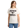 Weiß - Side - Amplified - "Rock N Roll" T-Shirt für Herren-Damen Unisex