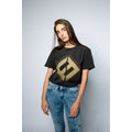 Anthrazit - Back - Amplified - "Concrete & Gold" T-Shirt für Herren-Damen Unisex