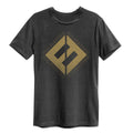 Anthrazit - Front - Amplified - "Concrete & Gold" T-Shirt für Herren-Damen Unisex