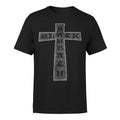 Holzkohle - Front - Amplified - "Cross" T-Shirt für Herren-Damen Unisex