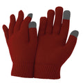 Dunkelrot - Front - FLOSO Unisex Magic Gloves Winter-Handschuhe für Touchscreens