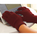 Dunkelrot - Back - FLOSO Unisex Magic Gloves Winter-Handschuhe für Touchscreens
