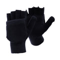 Marineblau - Front - FLOSO Herren Thermo Halbfinger Winter Handschuhe