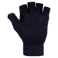 Marineblau - Back - FLOSO Herren Thermo Halbfinger Winter Handschuhe