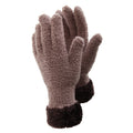 Beige-Braun - Front - Floso Damen Handschuhe mit gemusterter Stulpe, besonders weich