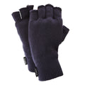 Marineblau - Front - FLOSO Halbfinger Herren Thermo Handschuhe(3M 40g)