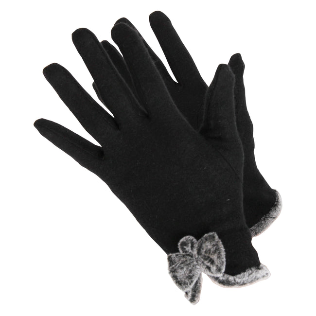 Schwarz - Front - Handy Damen Handschuhe