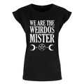 Schwarz-Weiß - Front - Grindstore - "We Are the Weirdos" T-Shirt für Damen