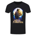 Schwarz - Front - Horror Cats - "The Extra Purrestrial" T-Shirt für Herren