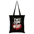 Schwarz - Front - Grindstore - Tragetasche "They Come At Night", Horror