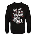 Schwarz - Front - Grindstore - "All I Want For Christmas Is It To Be Over" Pullover für Herren