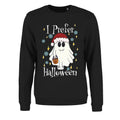 Schwarz - Front - Grindstore - "I Prefer Halloween" Pullover für Damen - weihnachtliches Design