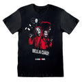 Schwarz - Front - Money Heist - "Bella Ciao" T-Shirt für Herren-Damen Unisex