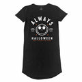 Schwarz - Front - Nightmare Before Christmas - "Always Halloween" T-Shirt-Kleid für Damen
