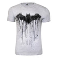 Grau-Schwarz meliert - Front - Batman Erwachsenen-T-Shirt, mit Tropfen-Motiv