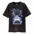 Schwarz - Front - Star Wars - T-Shirt Acid Wash für Herren-Damen Unisex