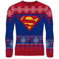 Rot-Blau - Front - Superman - "Truth" Pullover für Herren-Damen Unisex - weihnachtliches Design
