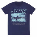 Marineblau - Front - Jaws - "Great White Info" T-Shirt für Herren-Damen Unisex