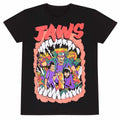 Schwarz - Front - Jaws - "Stylised" T-Shirt für Herren-Damen Unisex