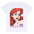 Weiß - Front - Little Mermaid - "Mermaid Vibes" T-Shirt für Herren-Damen Unisex