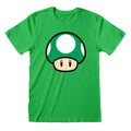 Grün - Side - Super Mario - "1-UP Mushroom" T-Shirt für Herren-Damen Unisex