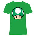 Grün - Front - Super Mario - "1-UP Mushroom" T-Shirt für Herren-Damen Unisex
