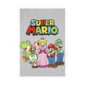 Grau meliert - Lifestyle - Super Mario - T-Shirt für Herren-Damen Unisex