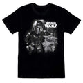 Schwarz - Front - Star Wars: The Mandalorian - T-Shirt für Herren-Damen Unisex