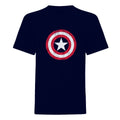 Marineblau-Rot-Weiß - Front - Captain America - T-Shirt für Herren-Damen Unisex