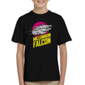 Schwarz - Back - Star Wars Kinder T-Shirt Millennium Falcon